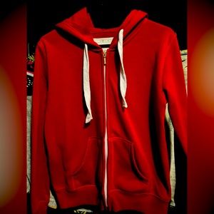 Love Nation Zip Up Hoodie Pockets Drawstring
